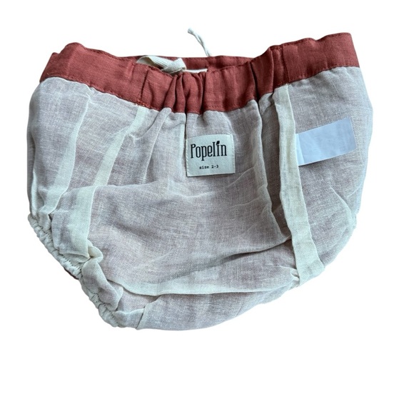 Popelin Frills Terracotta Bloomers Linen Boutique Toddler Girl 2-3 NWT Spain - Picture 3 of 8